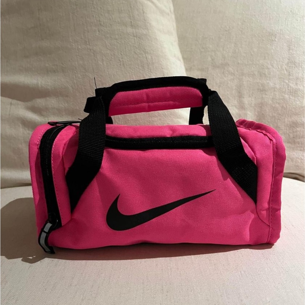 Nike Deluxe Insulated Tote Lunch Bag Mini Duffle Pack Pink Lunchbox